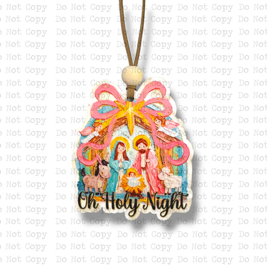 Hand Painted Nativity Christmas Ornament