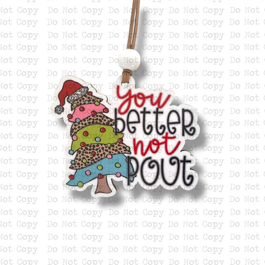 Better Not Pout Tree Christmas Ornament
