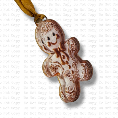 Golden Gingerbread Boy Mini Ornament
