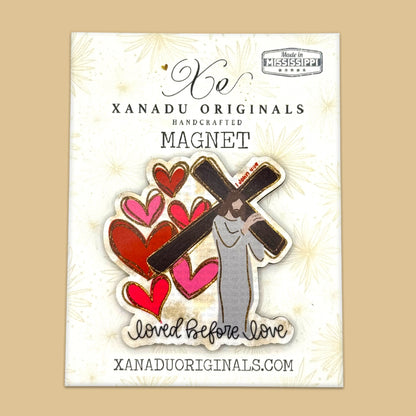 Loved Before Love Jesus 1 John 4:19  Magnet