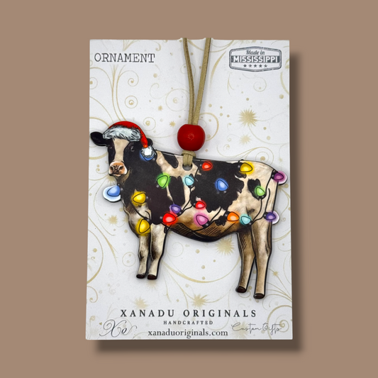 Christmas Cow Ornament