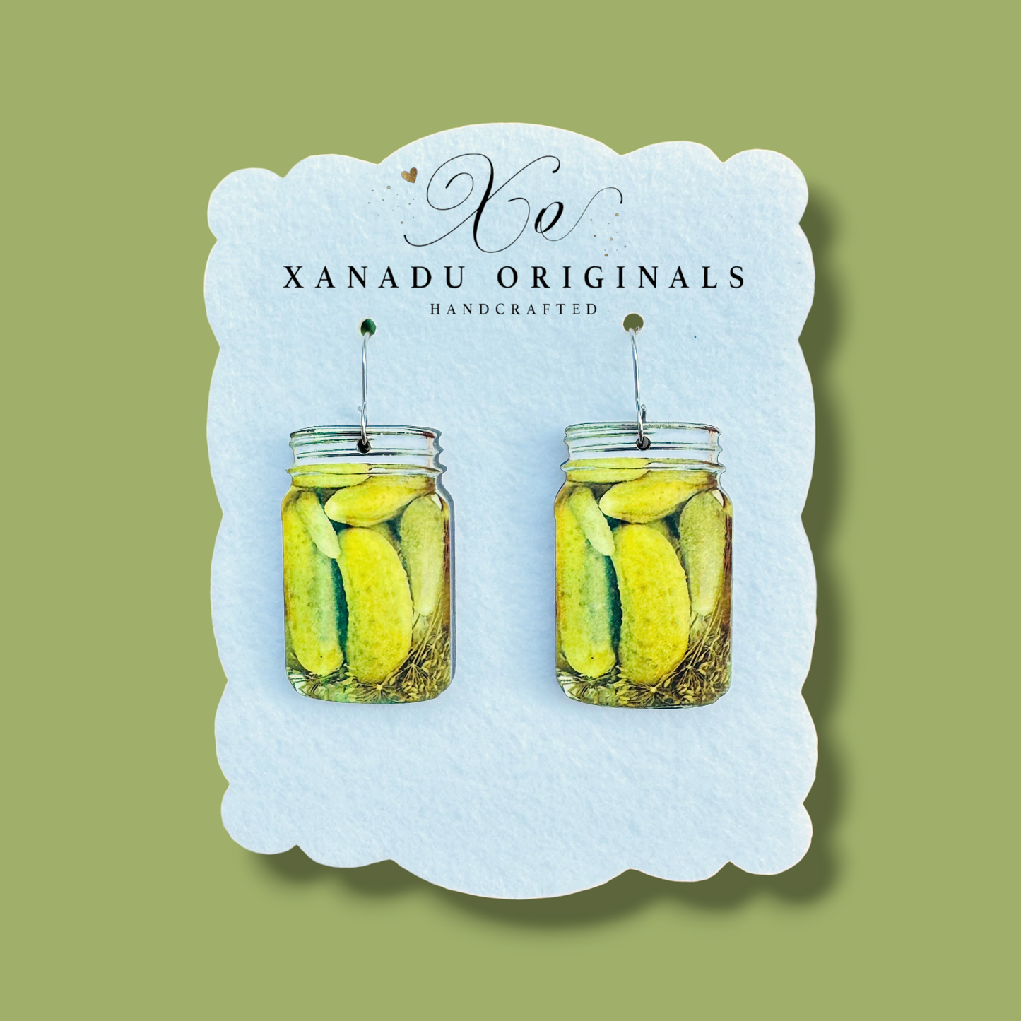Canned Pickle Jar Earrings