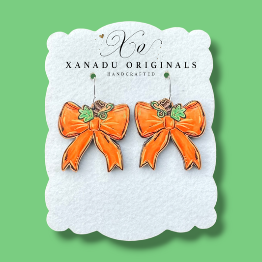 Pumpkin Bow Earrings