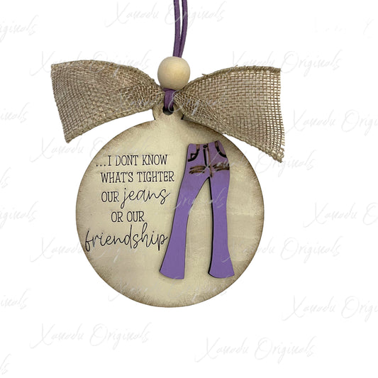 Bell Bottom Purple Jeans Friendship Ornament