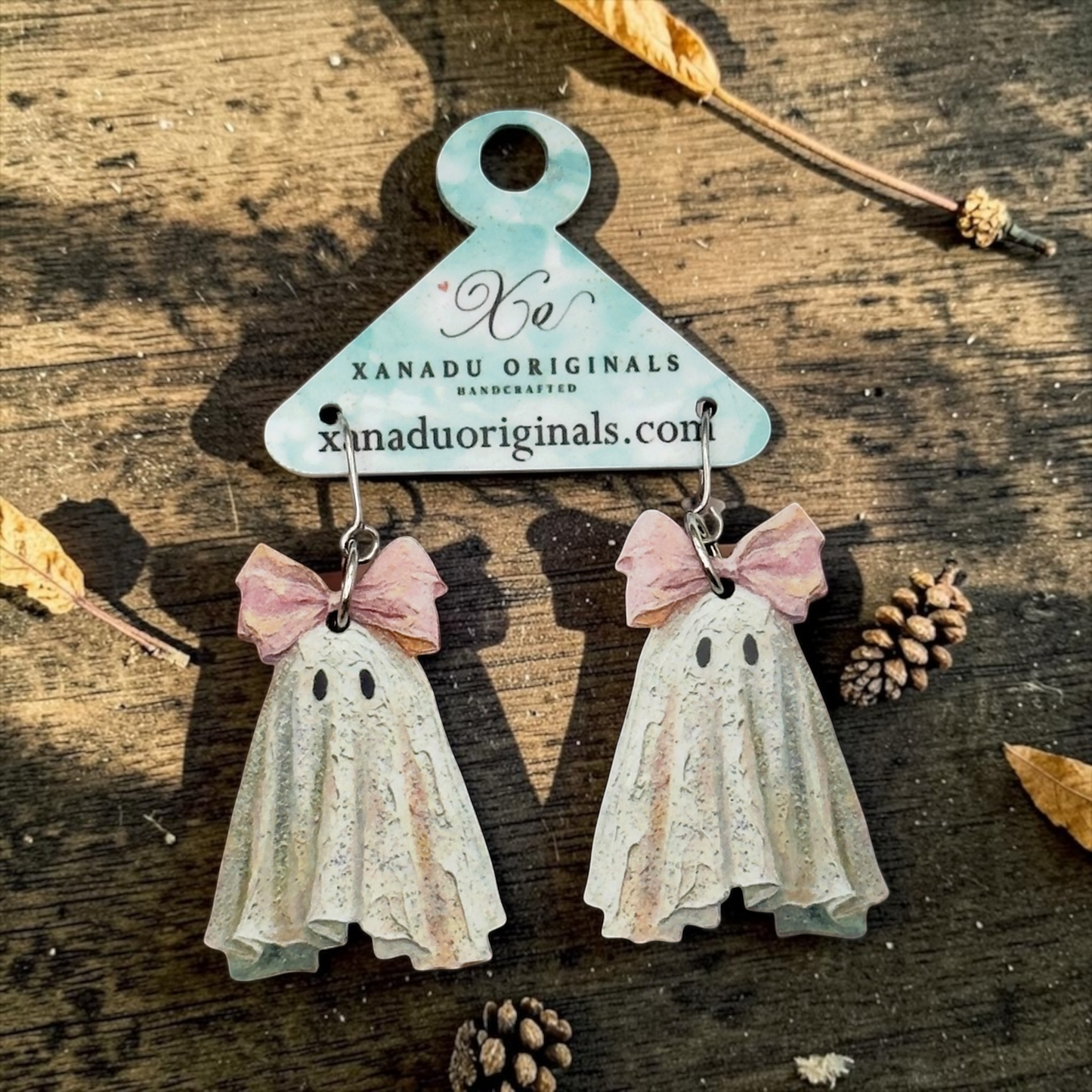 Glitter Ghost Dangle Earrings