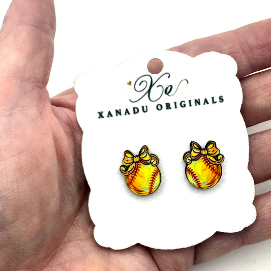 STUD Softball Coquette Bow With Post