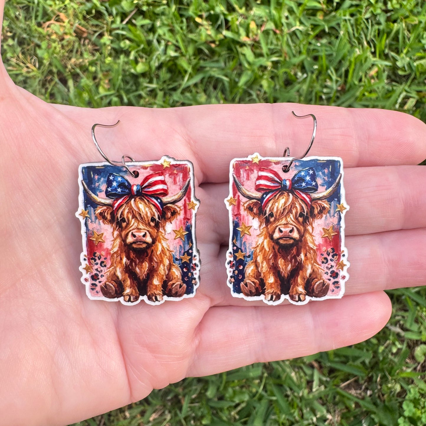 American Highland Cow Earrings