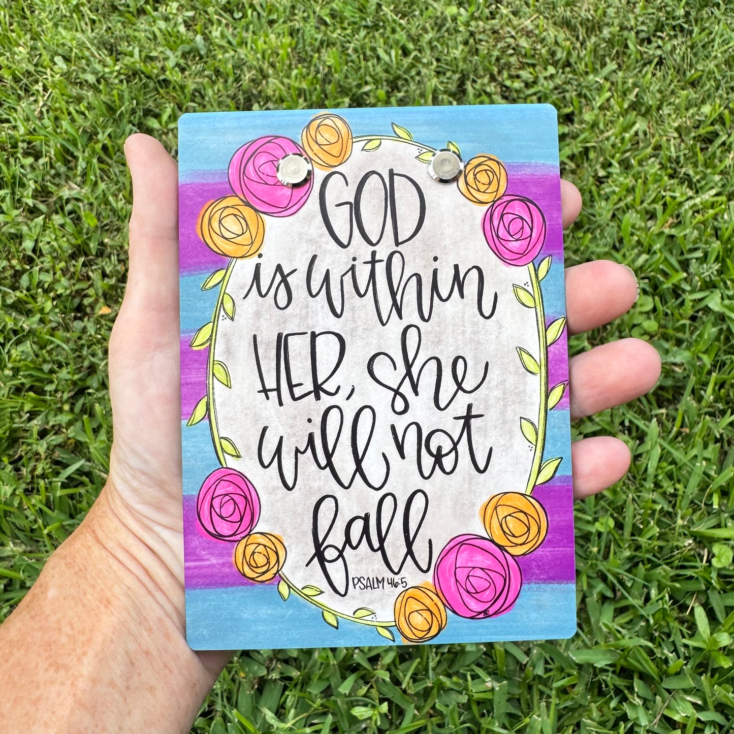 "God Is Within Her" Christian Mini Clipboard Notepad Holder