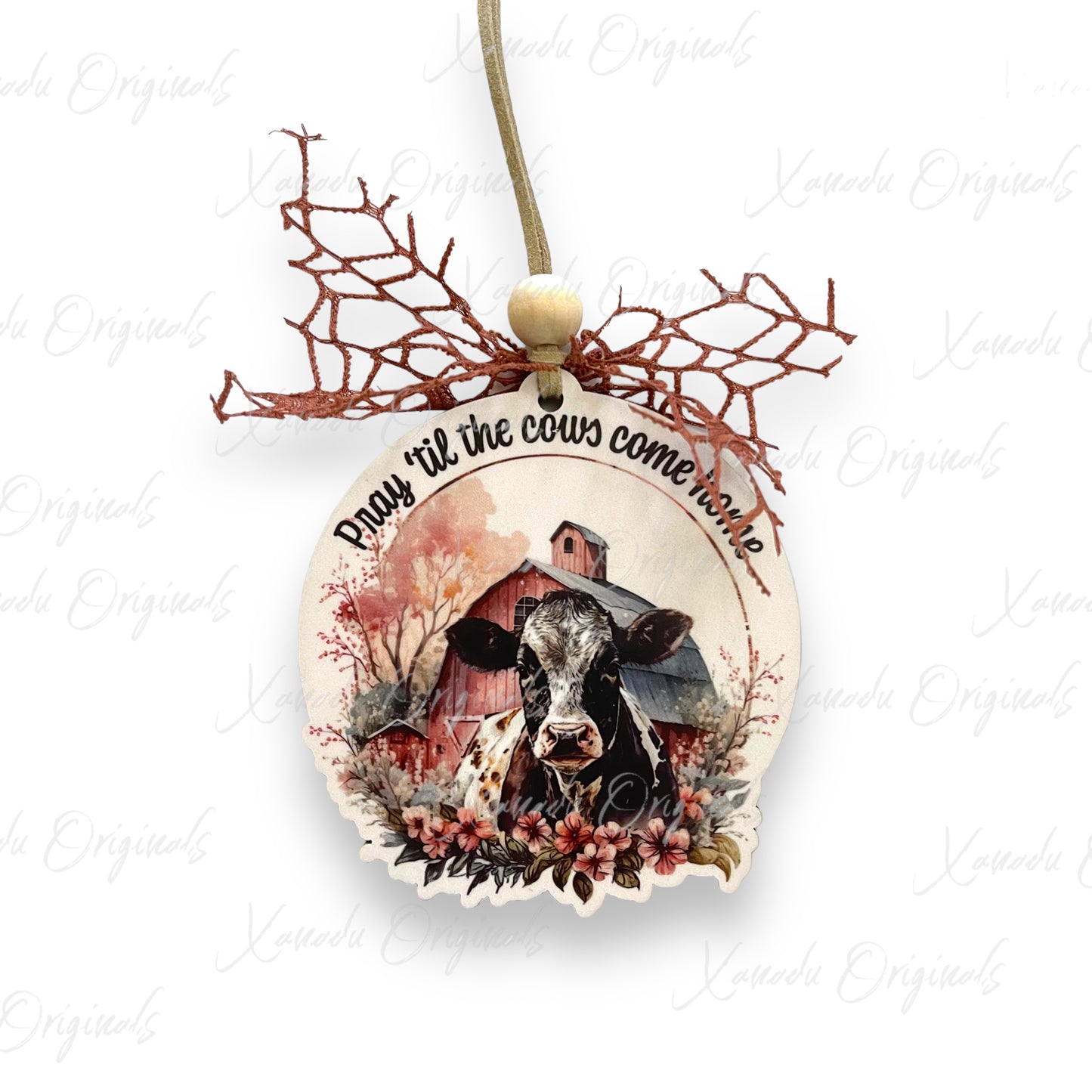 Pray 'til The Cows Come Home Ornament