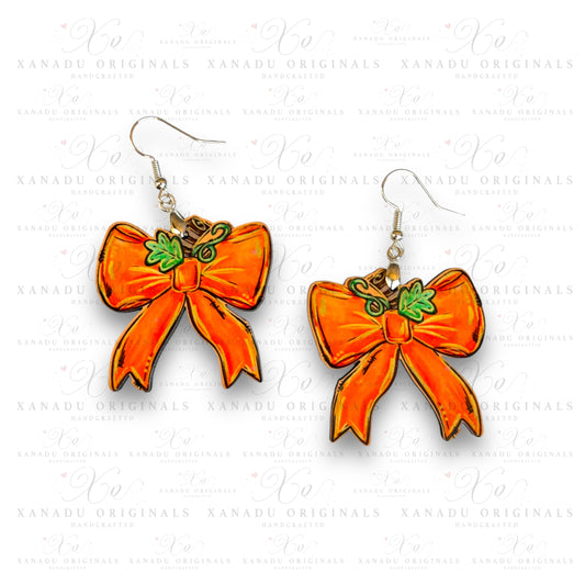 Pumpkin Bow Earrings