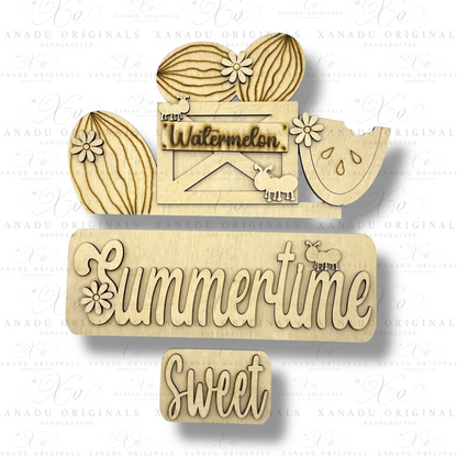 Watermelon Summer Interchangeable Wood Sign | DIY