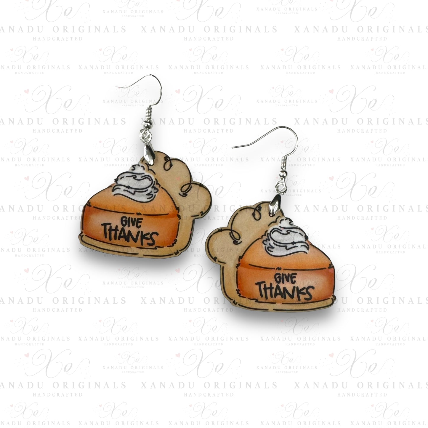 Give Thanks Pumpkin Pie Earrings