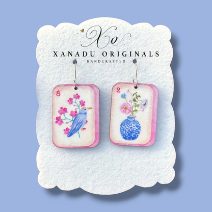 Mahjong Dangle Earrings