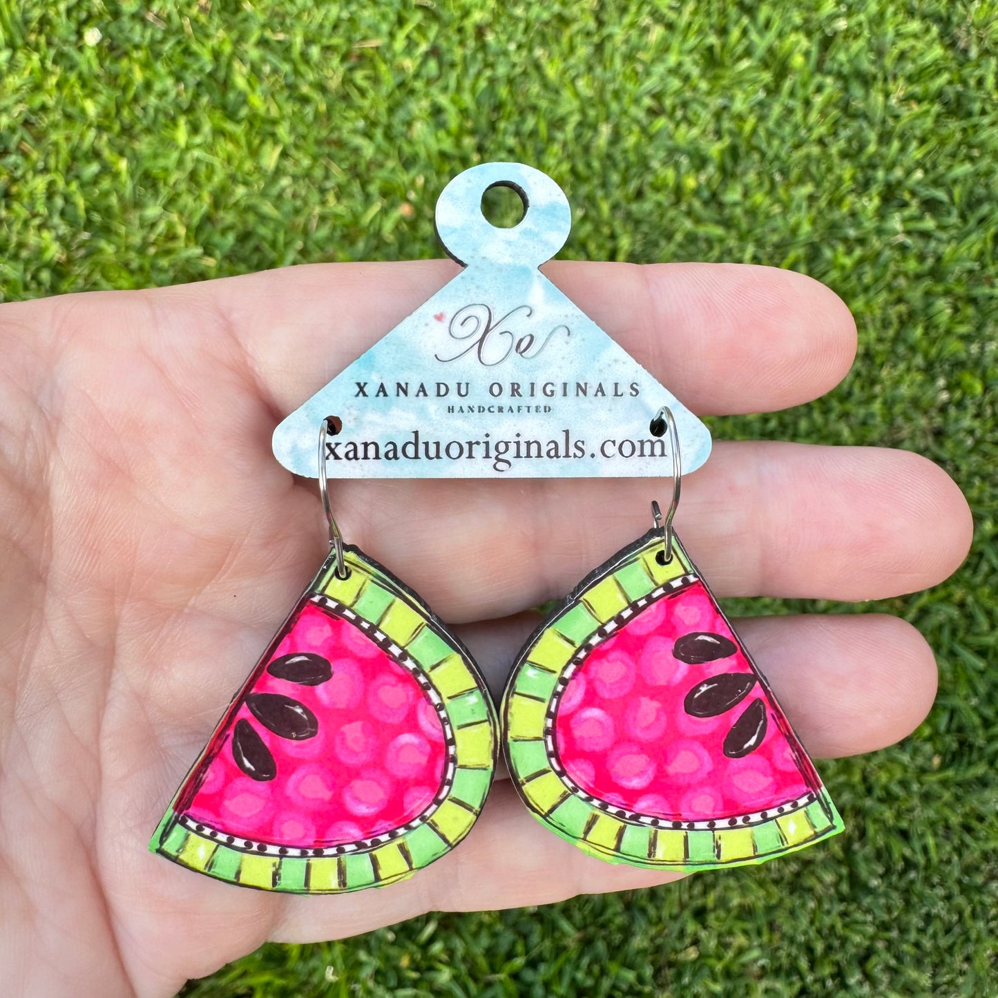 Bright Watermelon Earrings
