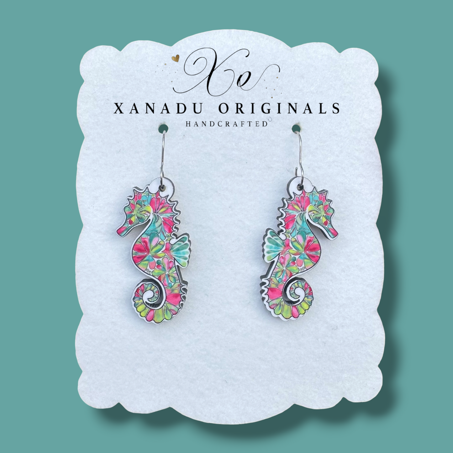 Boho Seahorse Dangle Earrings