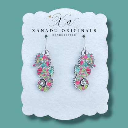 Boho Seahorse Dangle Earrings