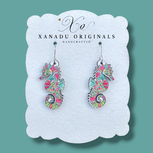 Boho Seahorse Dangle Earrings