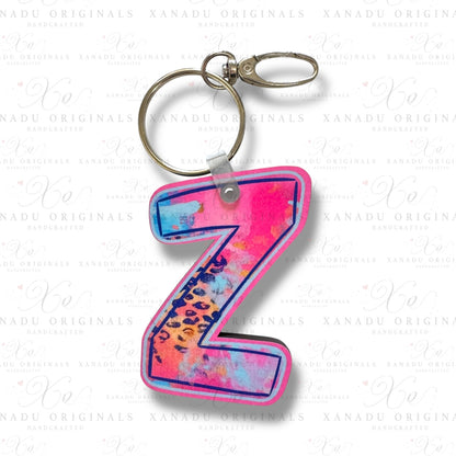 Funky Feline Alpha Keychains (A-Z) | Bag Tag