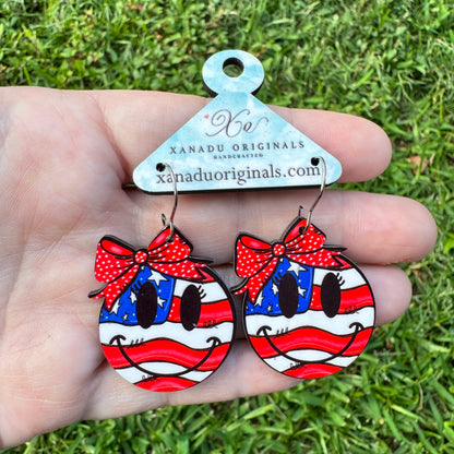 Smiley Flag Earrings