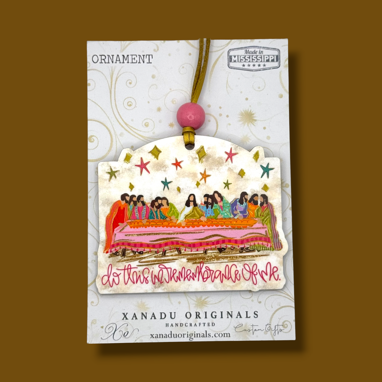 Do This In Remembrance Of Me Last Supper Ornament - Christian Faith Holiday Tree Decoration