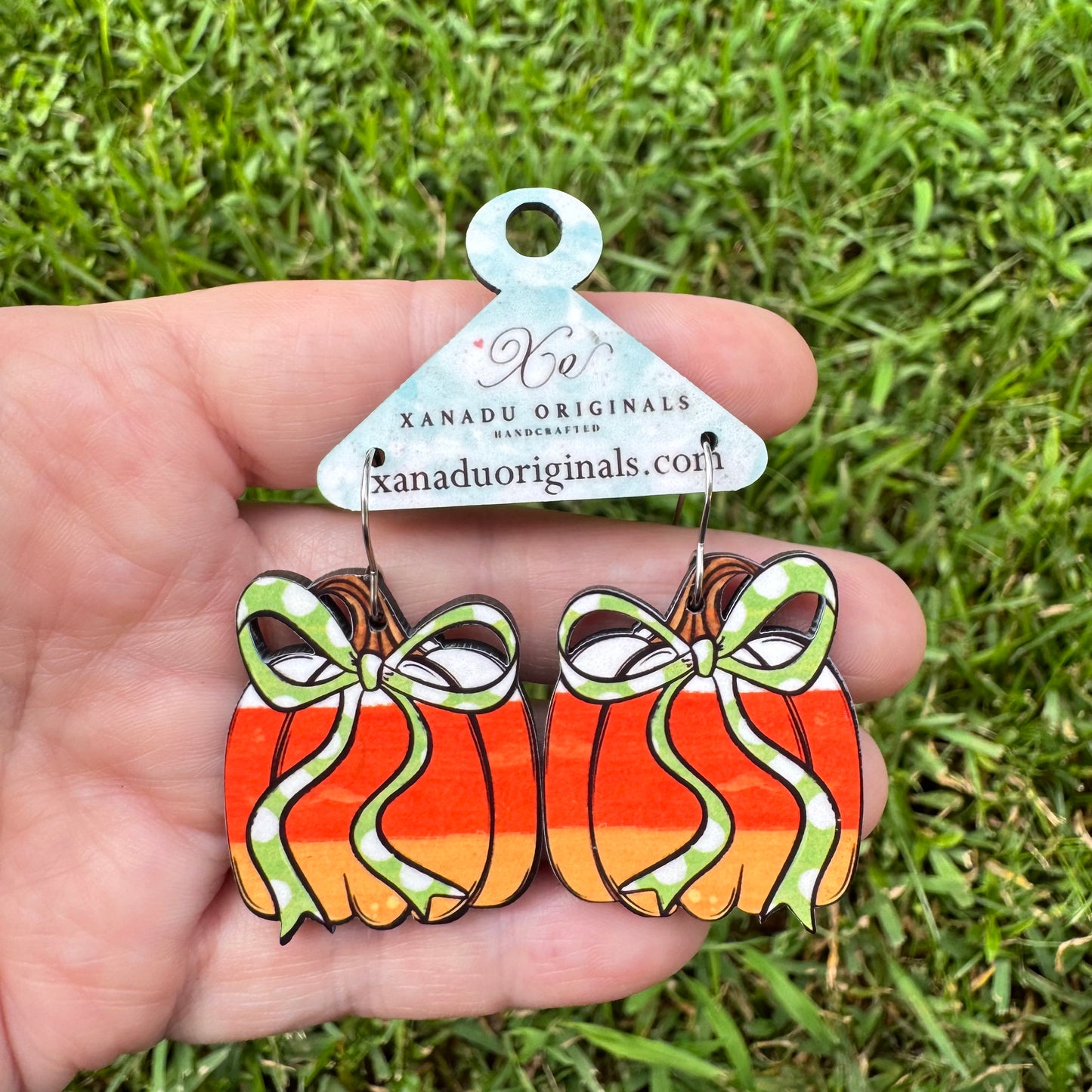 Candy Corn Pumpkin Earrings