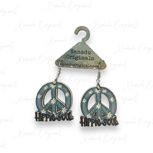 Hippie Soul Peace Sign Earrings