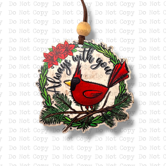 Always With You Cardinal Wreath Christmas Ornament