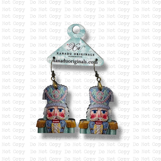 Pastel Yarn Nutcracker Earrings
