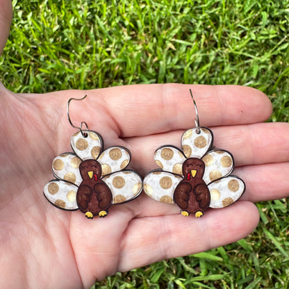 Golden Dot Turkey Earrings