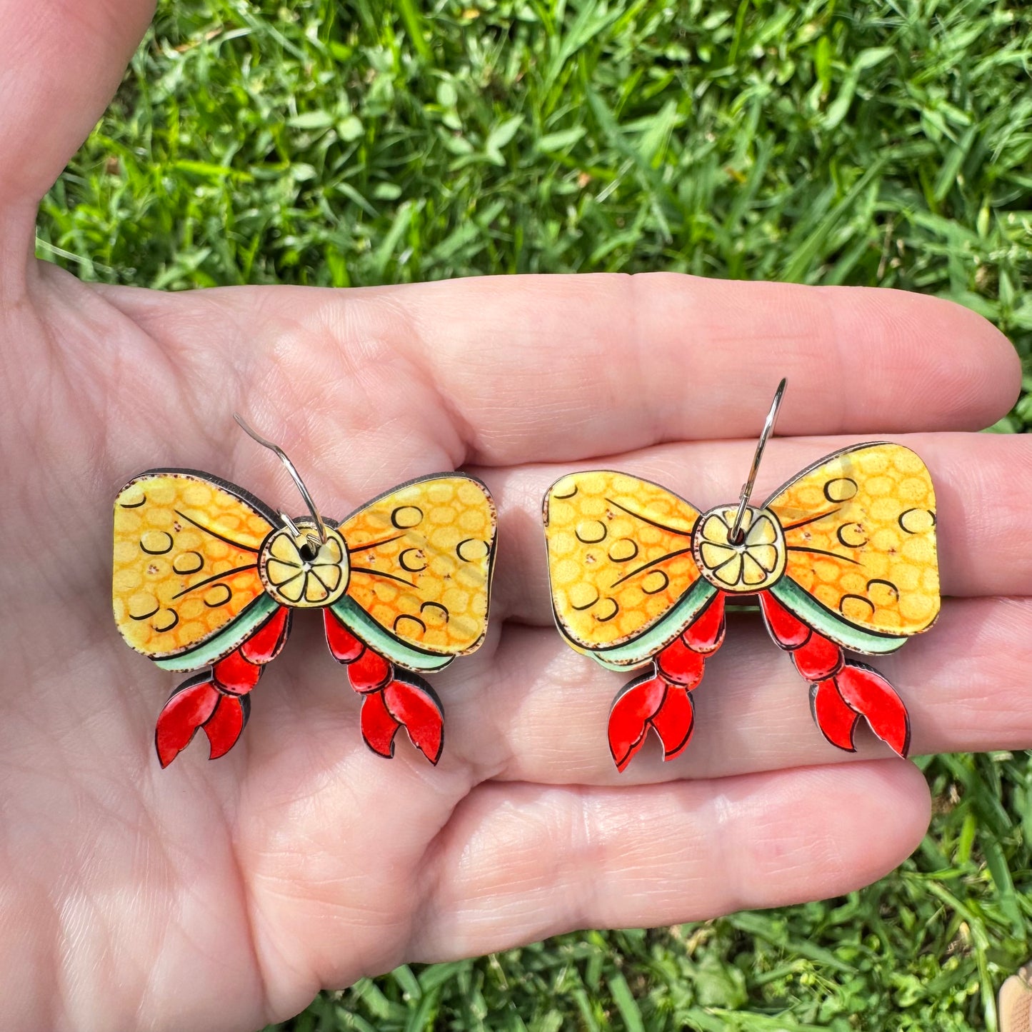 Corn and Crab Earrings