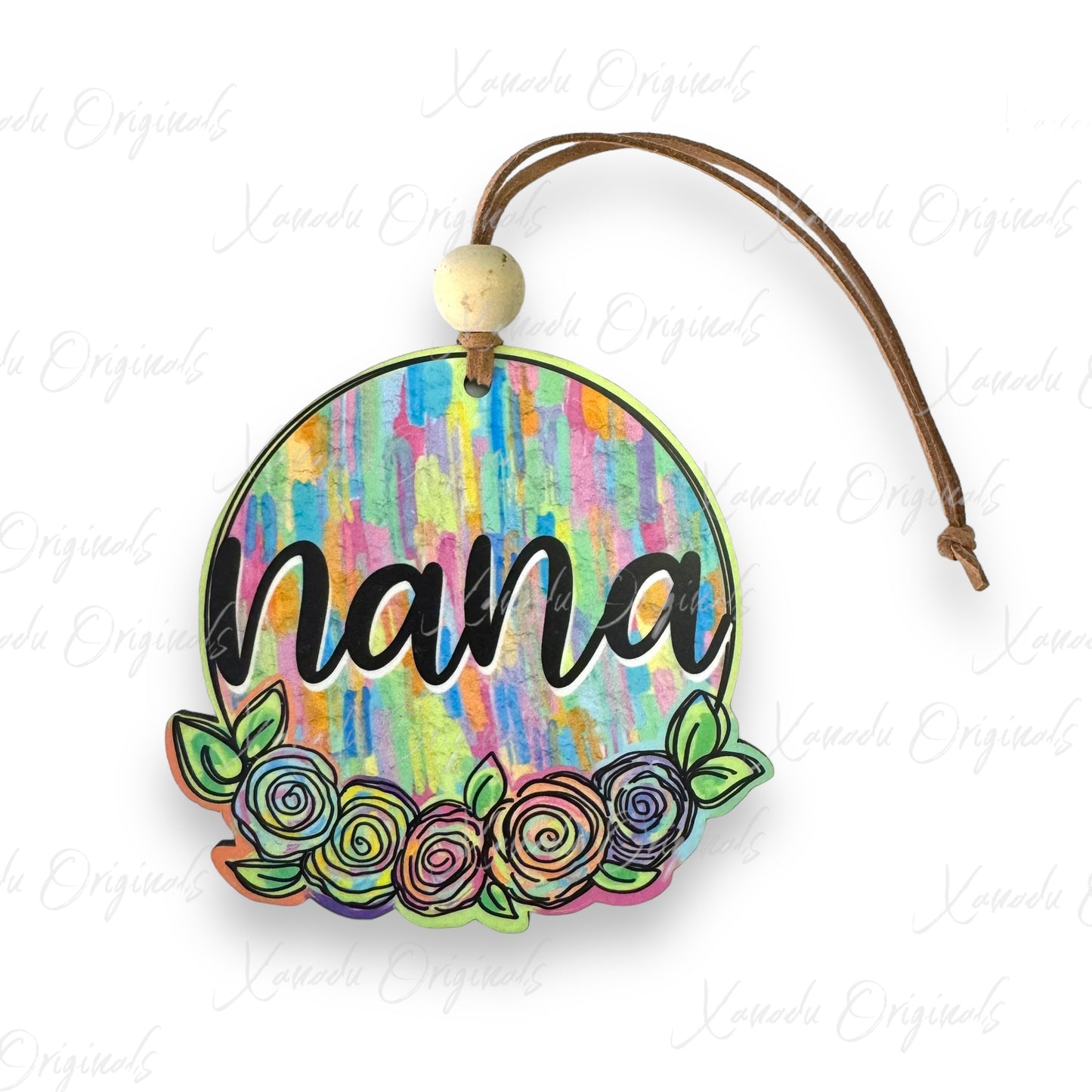 Nana Mint Leopard Car Charm Ornament