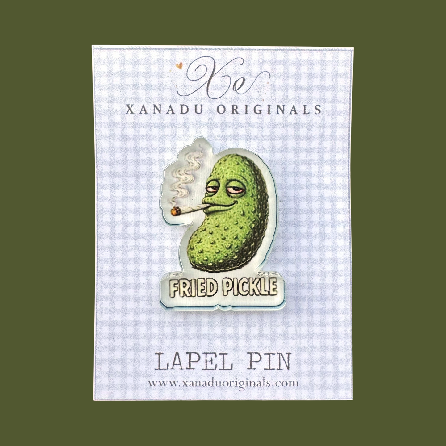 Fried Pickle Lapel Pin