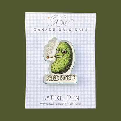 Fried Pickle Lapel Pin