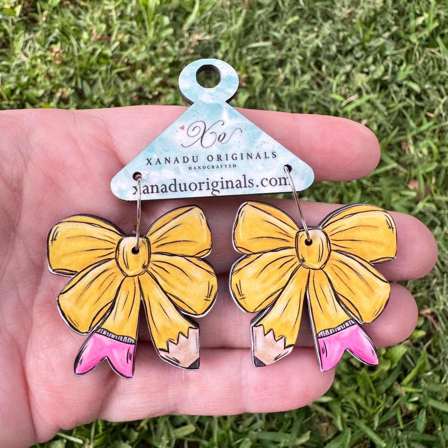 Pencil Bow Earrings
