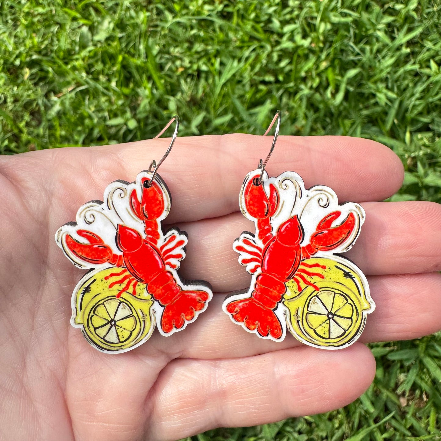 Lemon Crawfish Earrings
