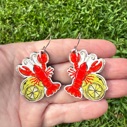 Lemon Crawfish Earrings