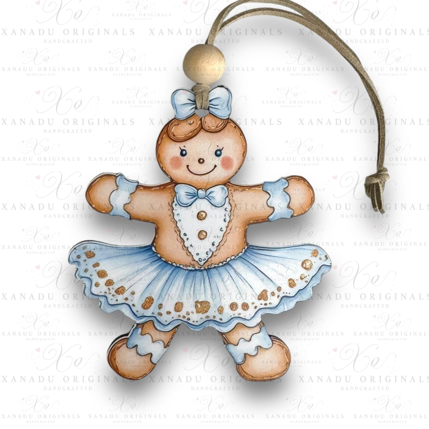 Chinoiserie Gingerbread Girl Ornament