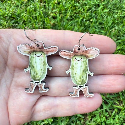 Cowboy Pickle Earrings