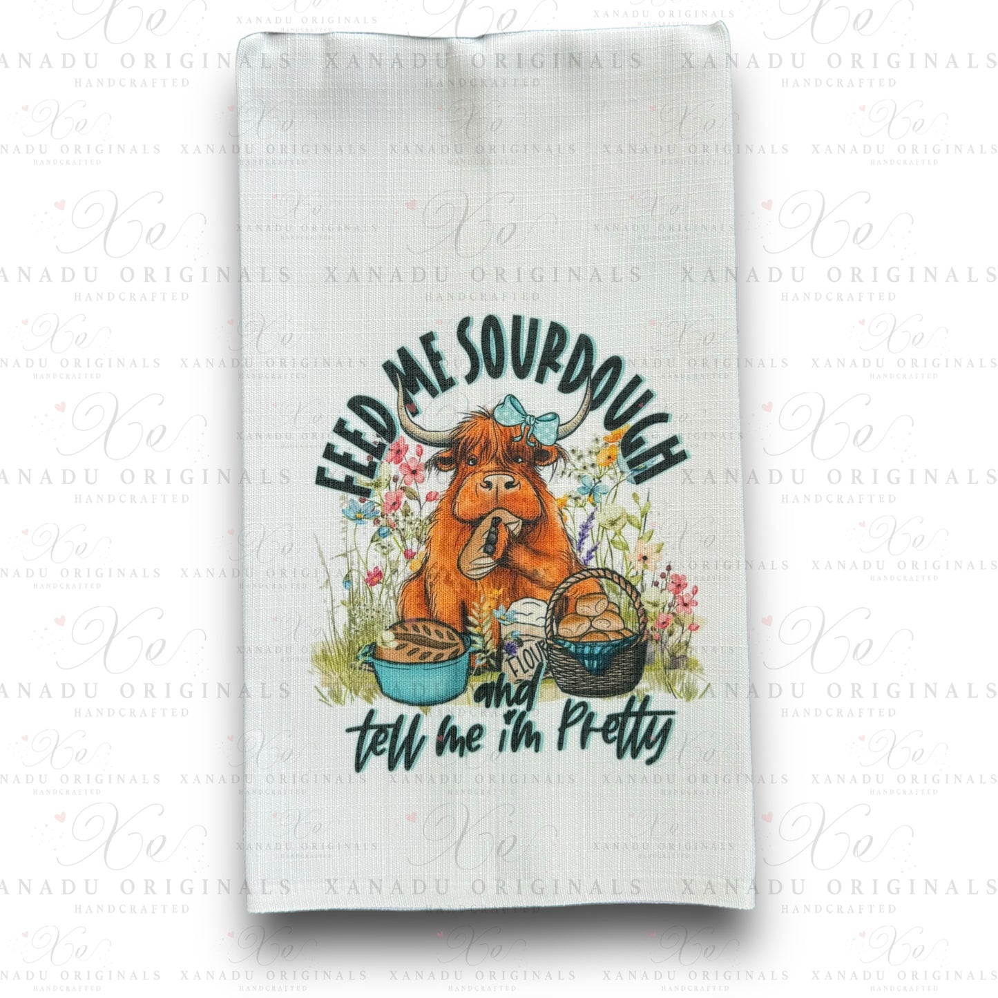 Linen Feed Me Sourdough Tea Towel