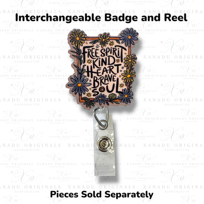 Brave Soul Interchangeable Badge Button with Reel Option