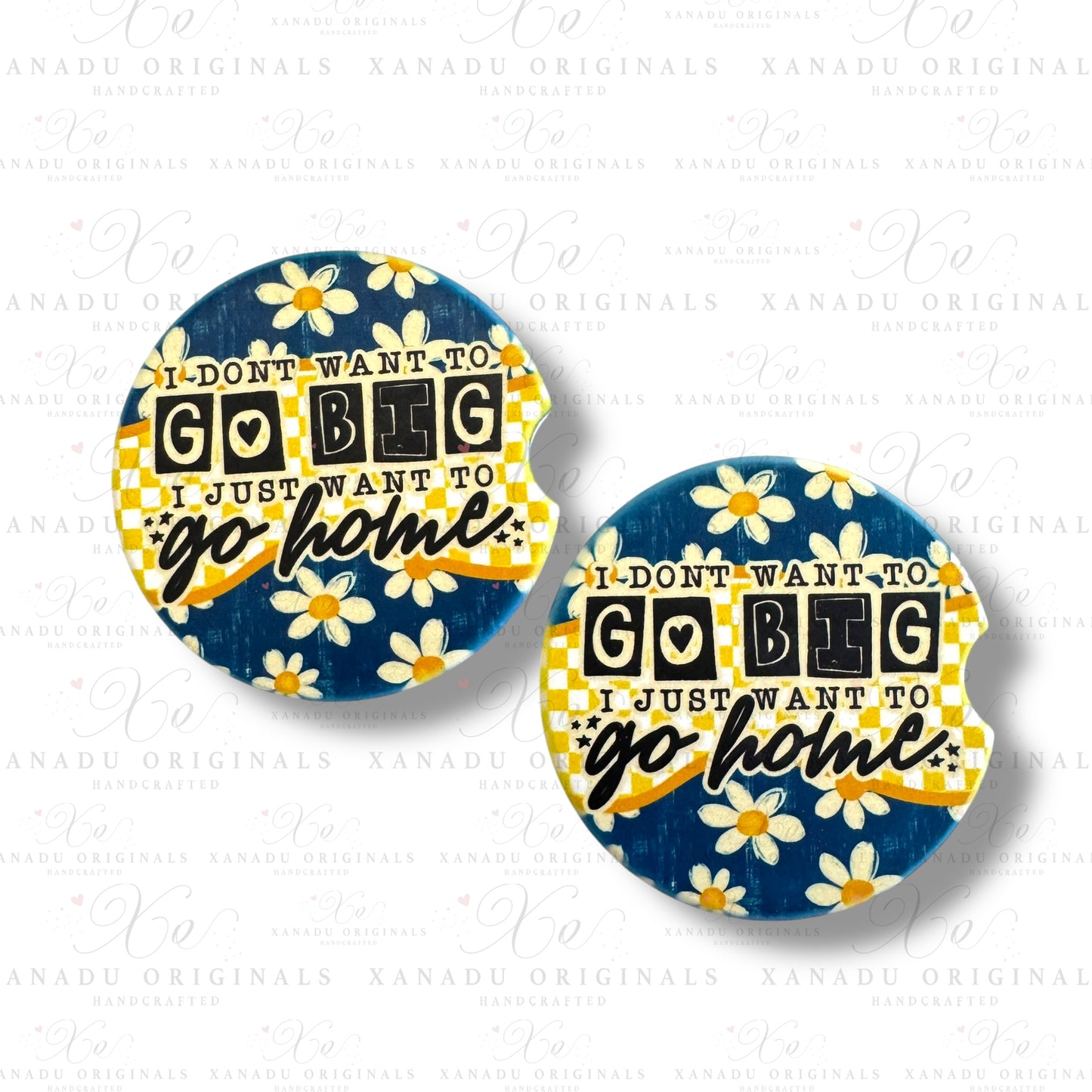 Just Want To Go Home Ceramic Car Coasters