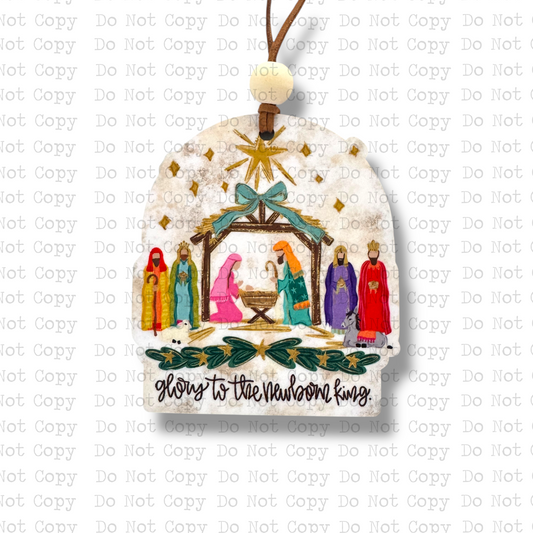 Newborn King Nativity Christmas Ornament