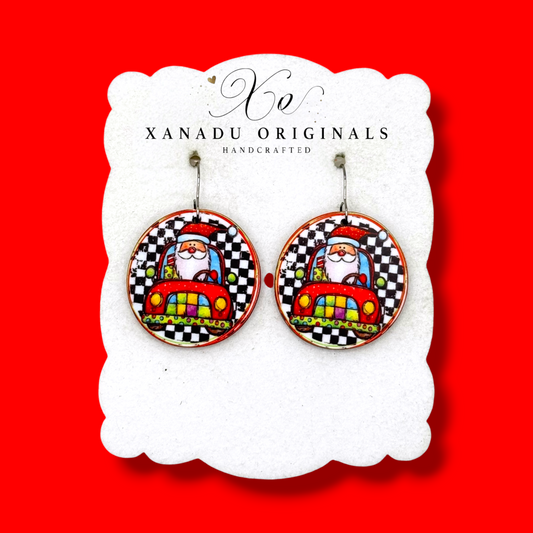 Festive Santa Earrings
