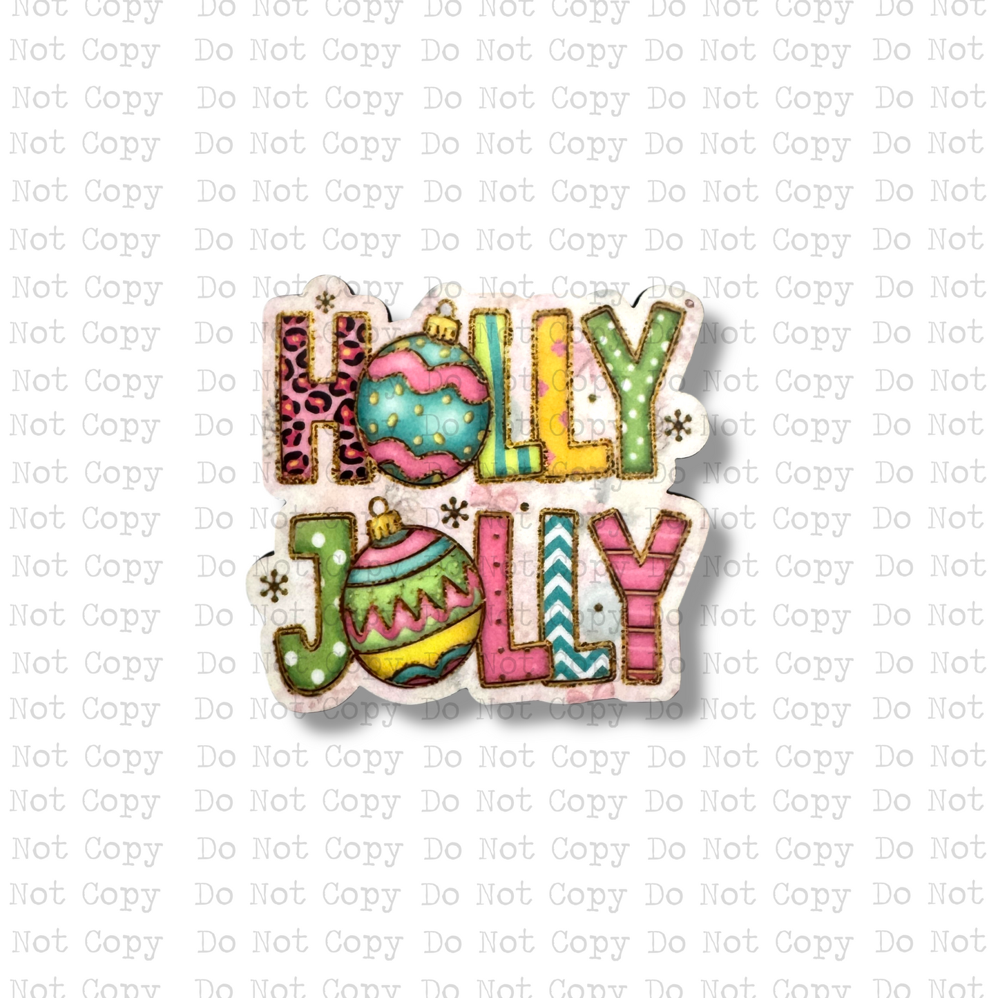 Holly Jolly Balls Interchangeable Badge Button with Reel Option