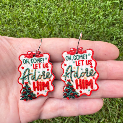 Let Us Adore Him Tree Earrings