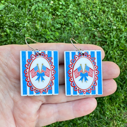Vintage Americana Flag Earrings
