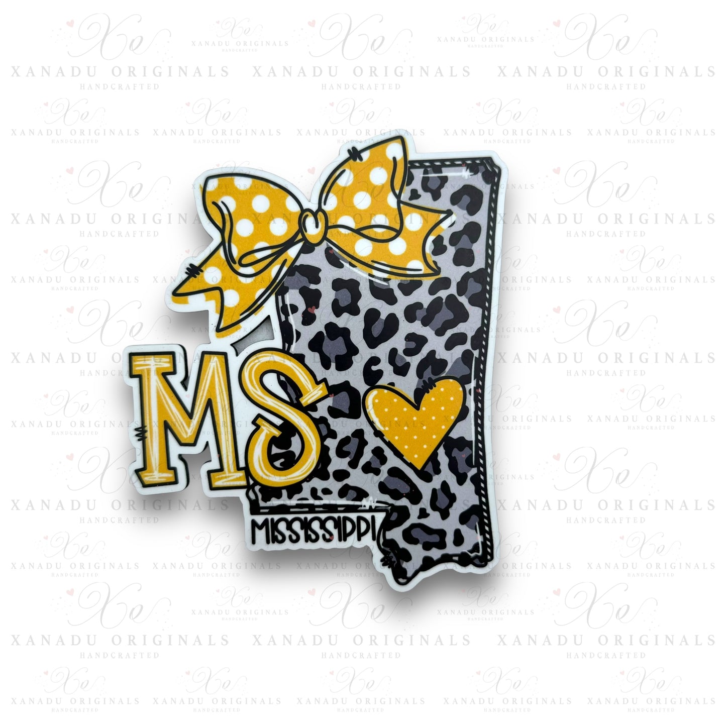 Gold and Black Mississippi Topper
