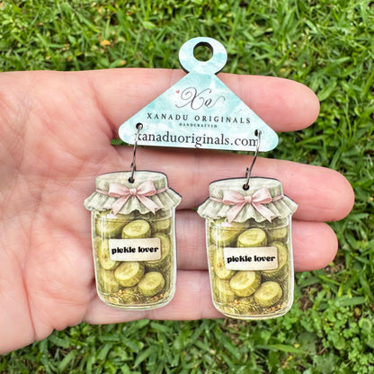 Sliced Pickle Lover Earrings