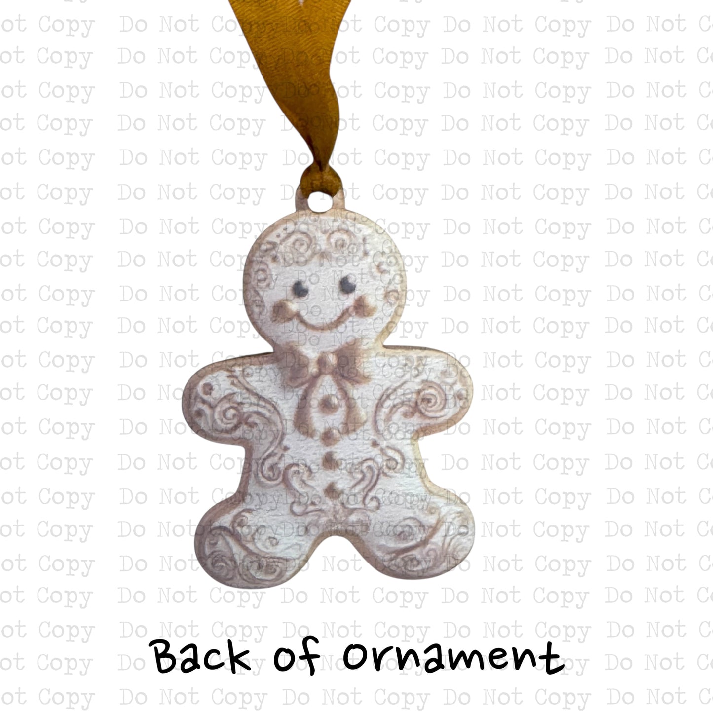 Golden Gingerbread Boy Mini Ornament