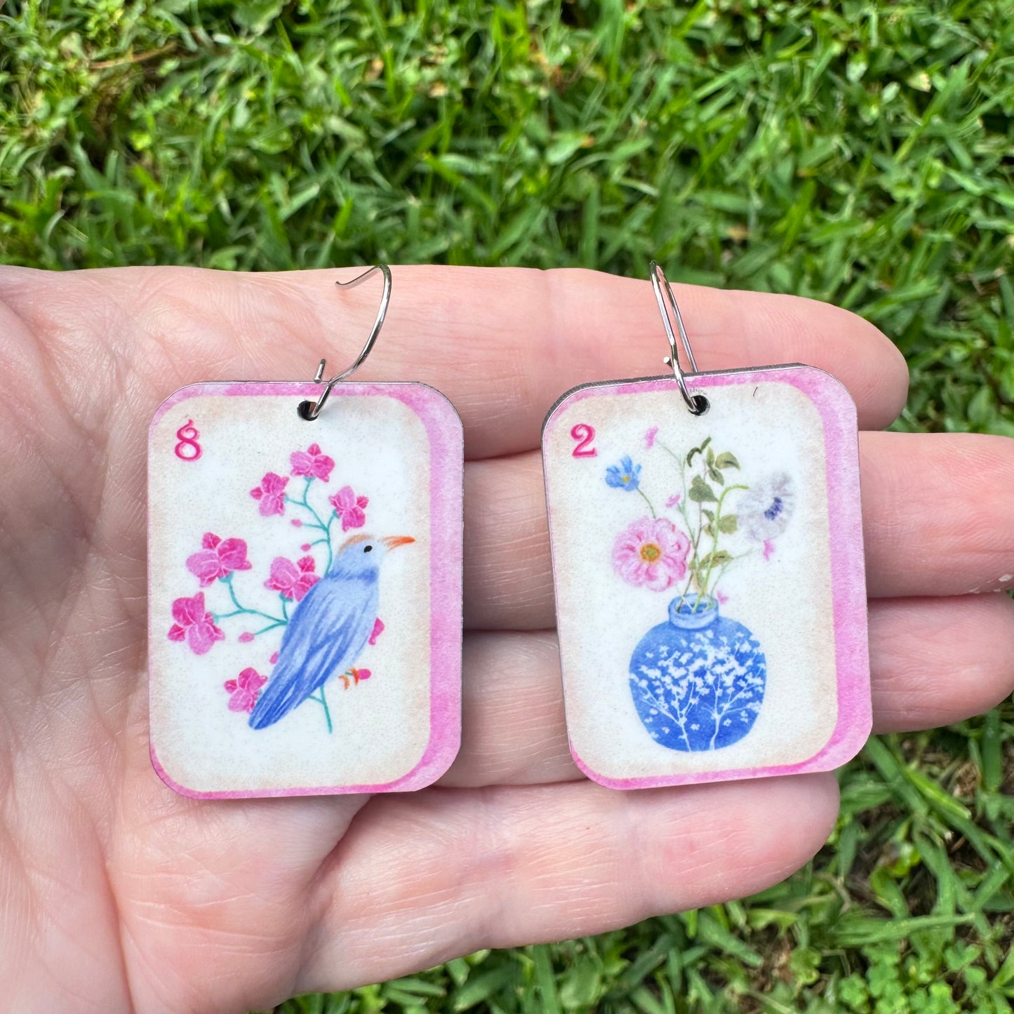 Mahjong Dangle Earrings